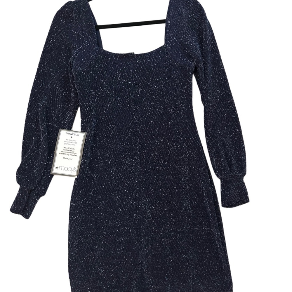 NWT Navy Blue glittery dress - Picture 4 of 6